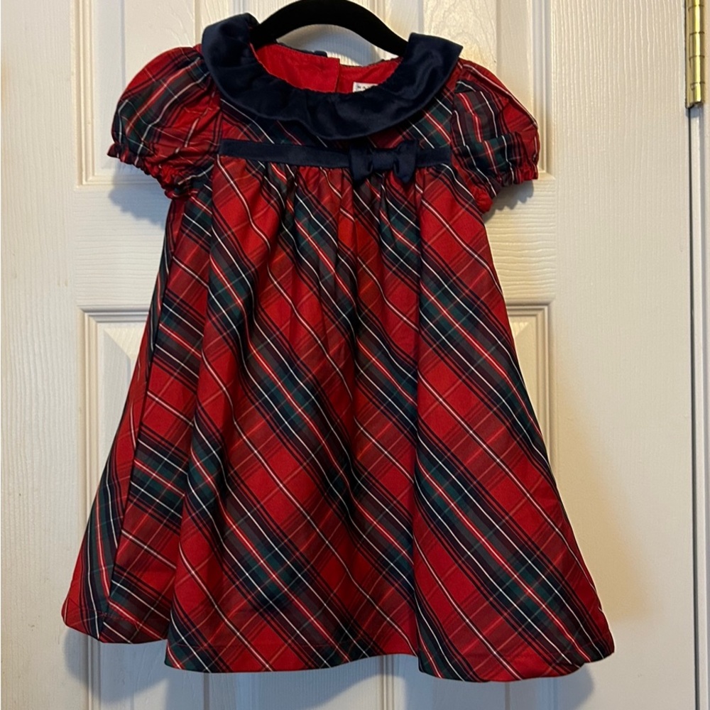 MAX STUDIO Kids Baby👶🏼Girls👧🏻Plaid Holiday Dress👗Sz 18M